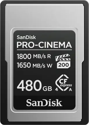 SanDisk PRO-CINEMA 1800 MB/s R 1650 MB/s W 200 CF 480 GB 4 express A SanDisk