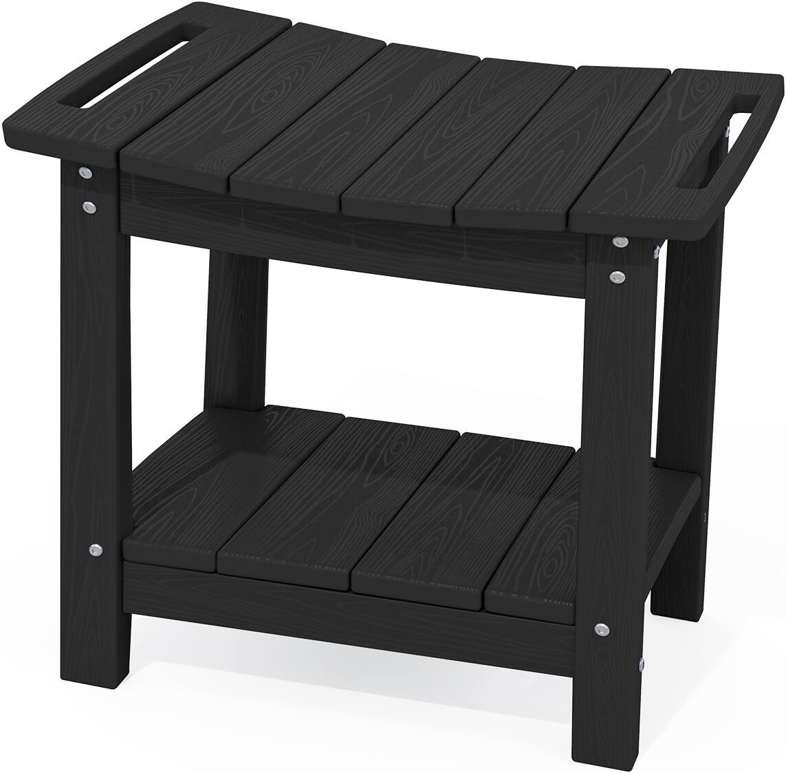 Angle. SERWALL - SERWALL 18" Shower Bench, Waterproof Shower Stool for Inside Shower, 360 lbs Capacity- Black - Black.