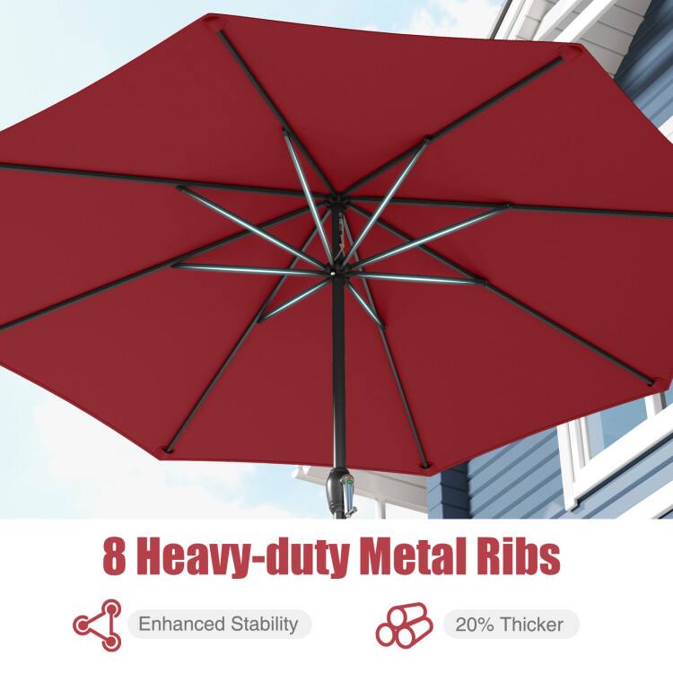 8 Heavy-duty Metal Ribs  
Enhanced Stability  
20% Thicker