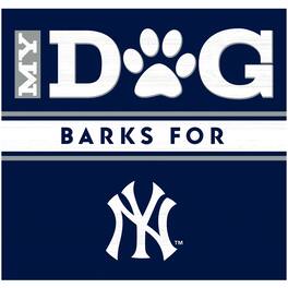 Imperial - New York Yankees 10" x 10.5" Dog Barks Wood Wall Art - Multicolor