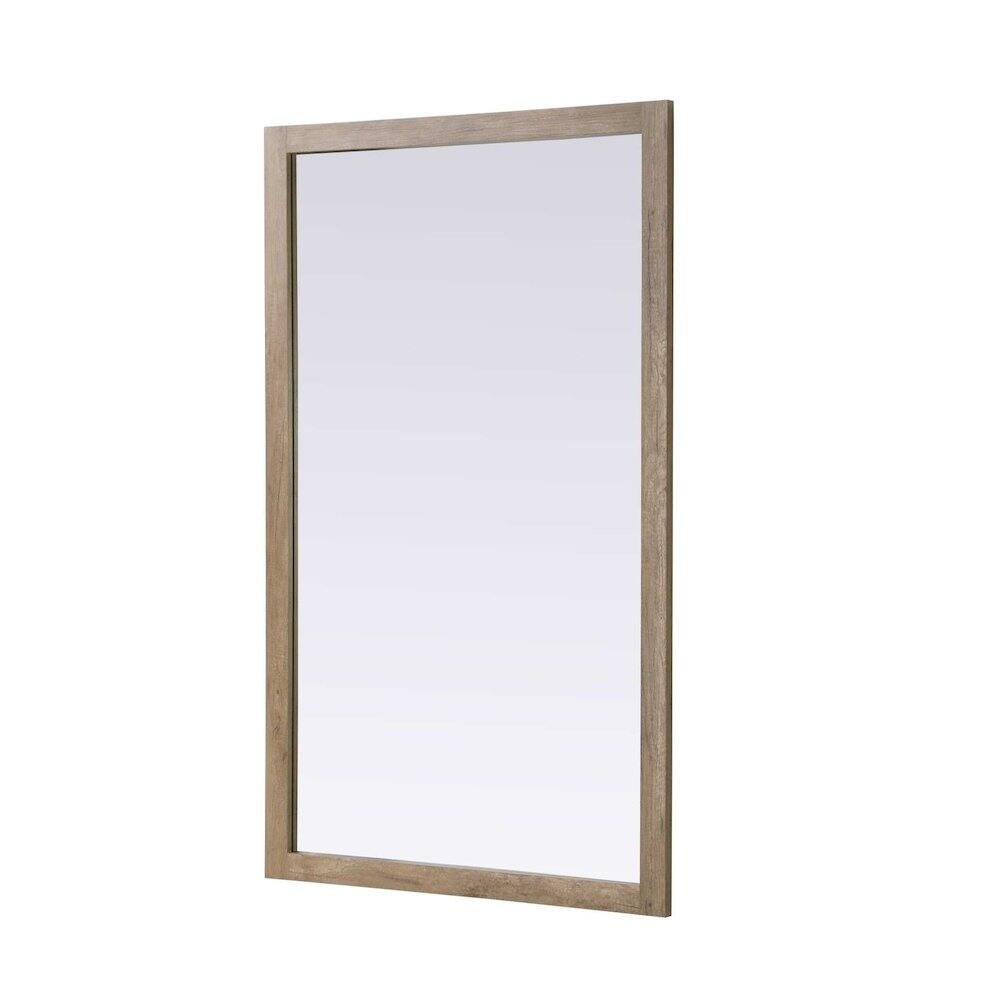 Alt View 2. Elegant Kitchen and Bath - Noah Wooden Rectangle Mirror 60 x 36 in Natural Oak - Natural Oak.