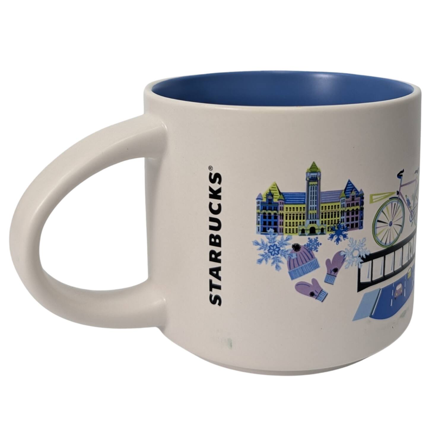 Back. Starbucks - Starbucks Discovery Series Twin Cities Ceramic Mug, 14 Oz - Blue.