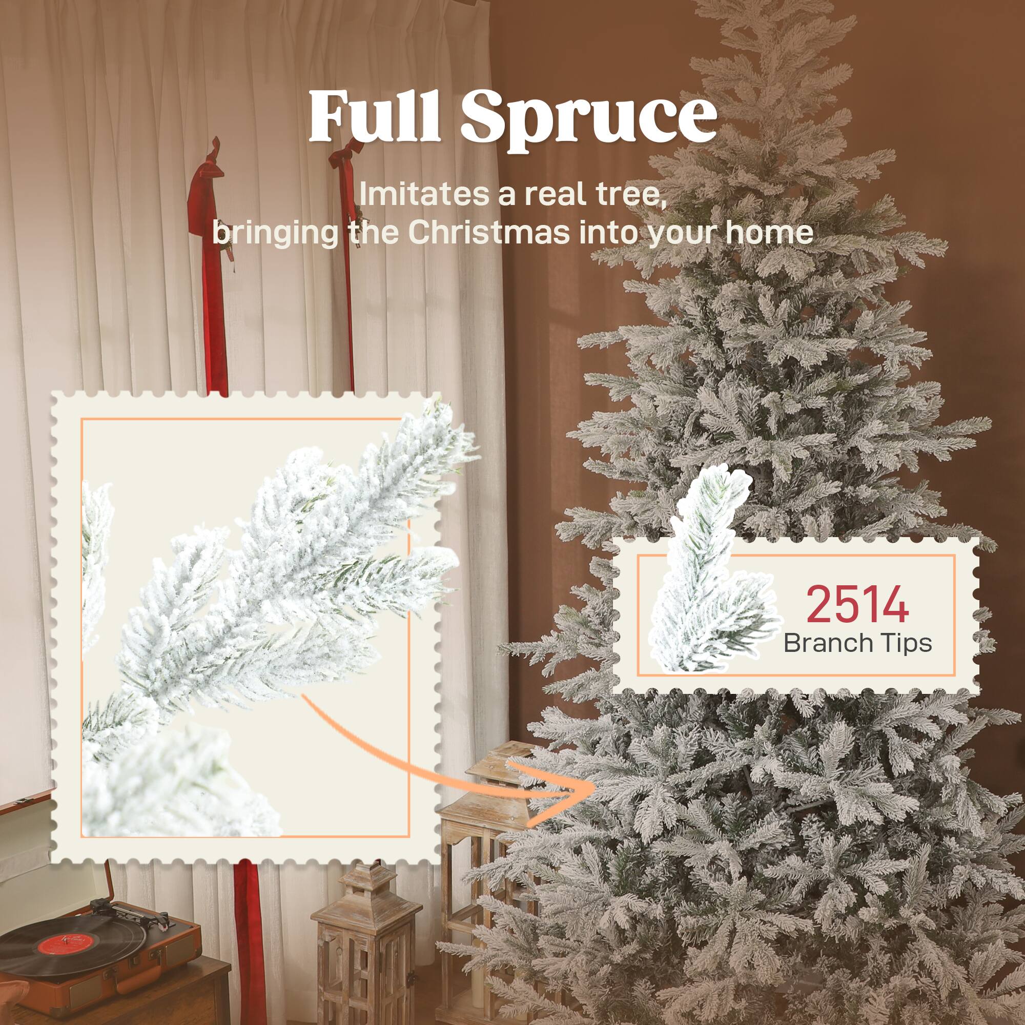 Full Spruce  
Imitates a real tree, bringing the Christmas into your home  

2514 Branch Tips