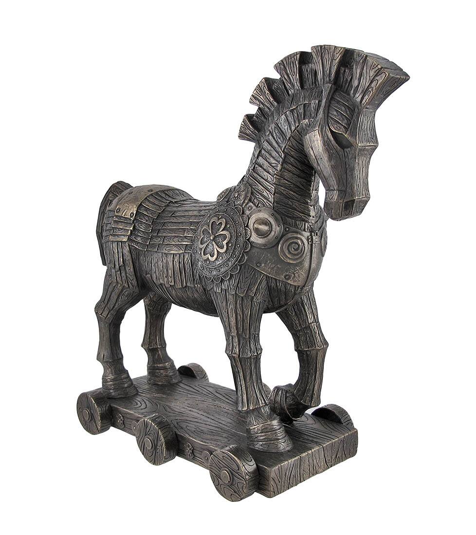 Alt View 1. Veronese Design - Ancient Greek Bronzed Trojan Horse Statue - Bronze.