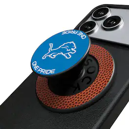 Keyscaper - Detroit Lions Endzone Solid PopSockets Magnetic Phone Grip & Stand - No Size - Black