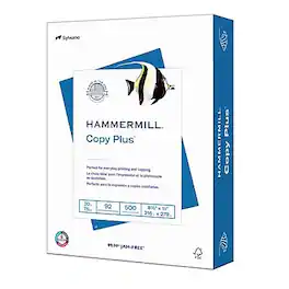 Hammermill - Copy Plus 8.5" x 11" Copy Paper, 20 lbs., 92 Brightness, 500 Sheets/Ream (105007) - White