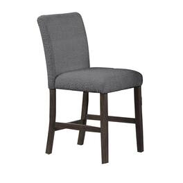 Manhattan Lane - Ghy 25 Inch Dining Side Chair Set of 2, Gray Textured Upholstery, Brown - Gray, Brown