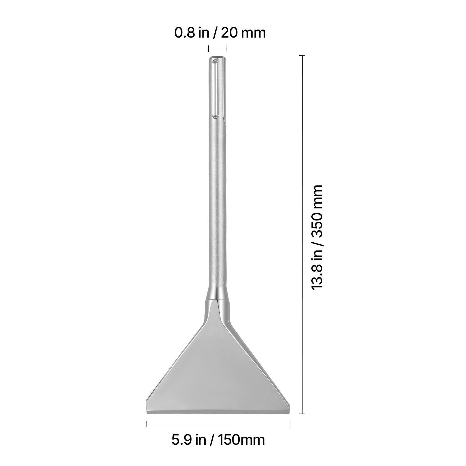 0.8 in / 20 mm  
13.8 in / 350 mm  
5.9 in / 150 mm