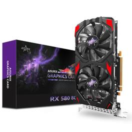 Dazzling Pops - AISURIX RX 580 Graphics Card 2048SP Real GDDR5 Pc Gaming Video Card 2XDP HDMI PCI Express 3.0 with Freeze