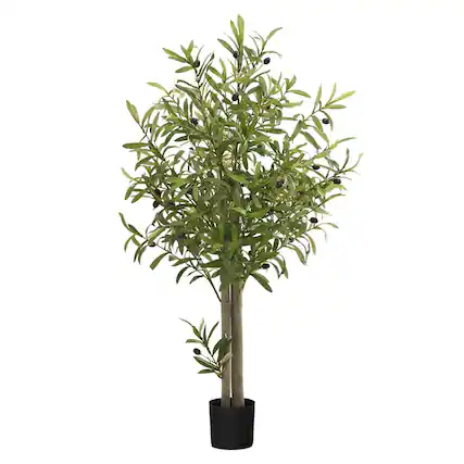 Front. Maia Shop - Maia Shop Artificial Olive Tree 3.5 Feet Tall Potted Home Decoration, 41 Inches - Green.