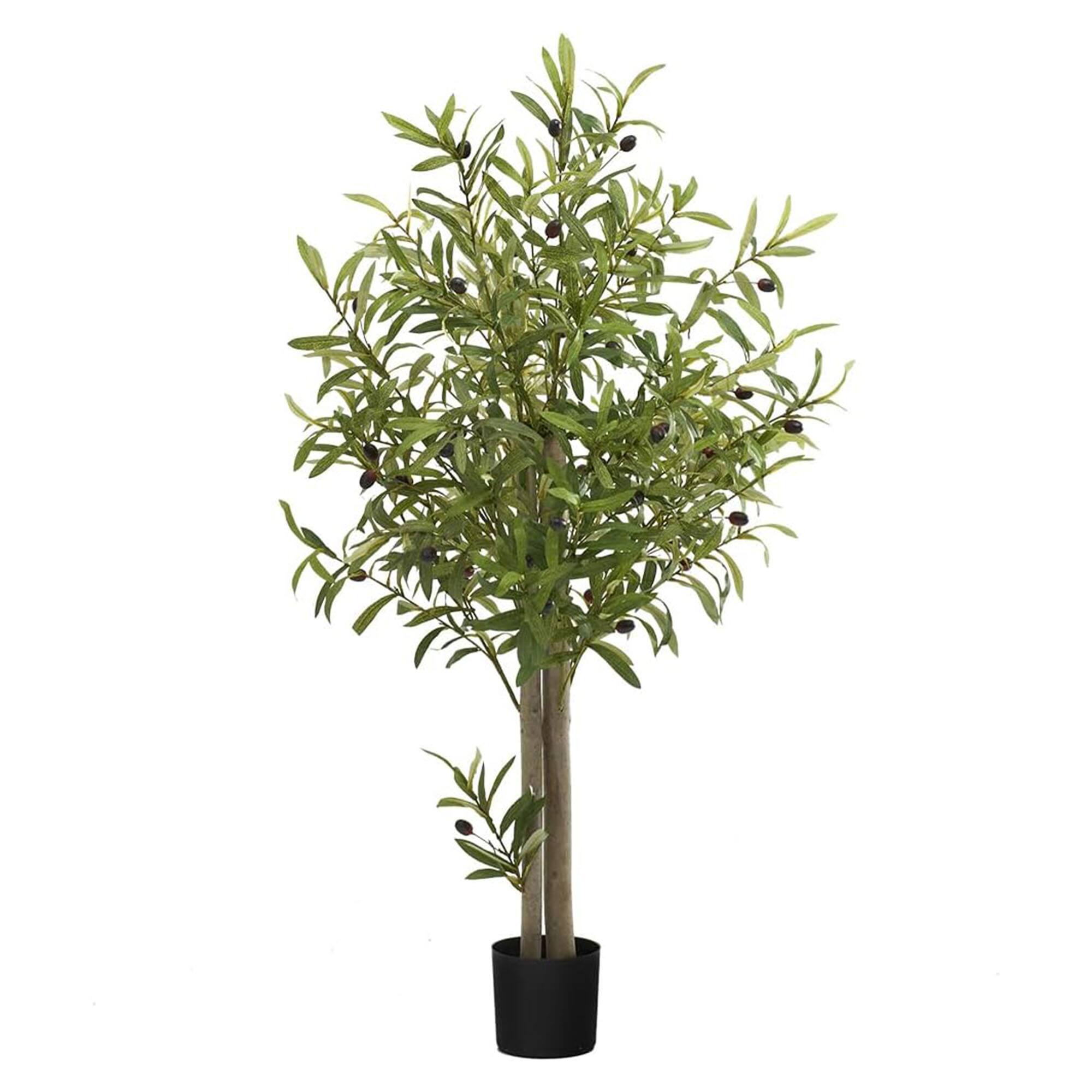 Front. Maia Shop - Maia Shop Artificial Olive Tree 3.5 Feet Tall Potted Home Decoration, 41 Inches - Green.