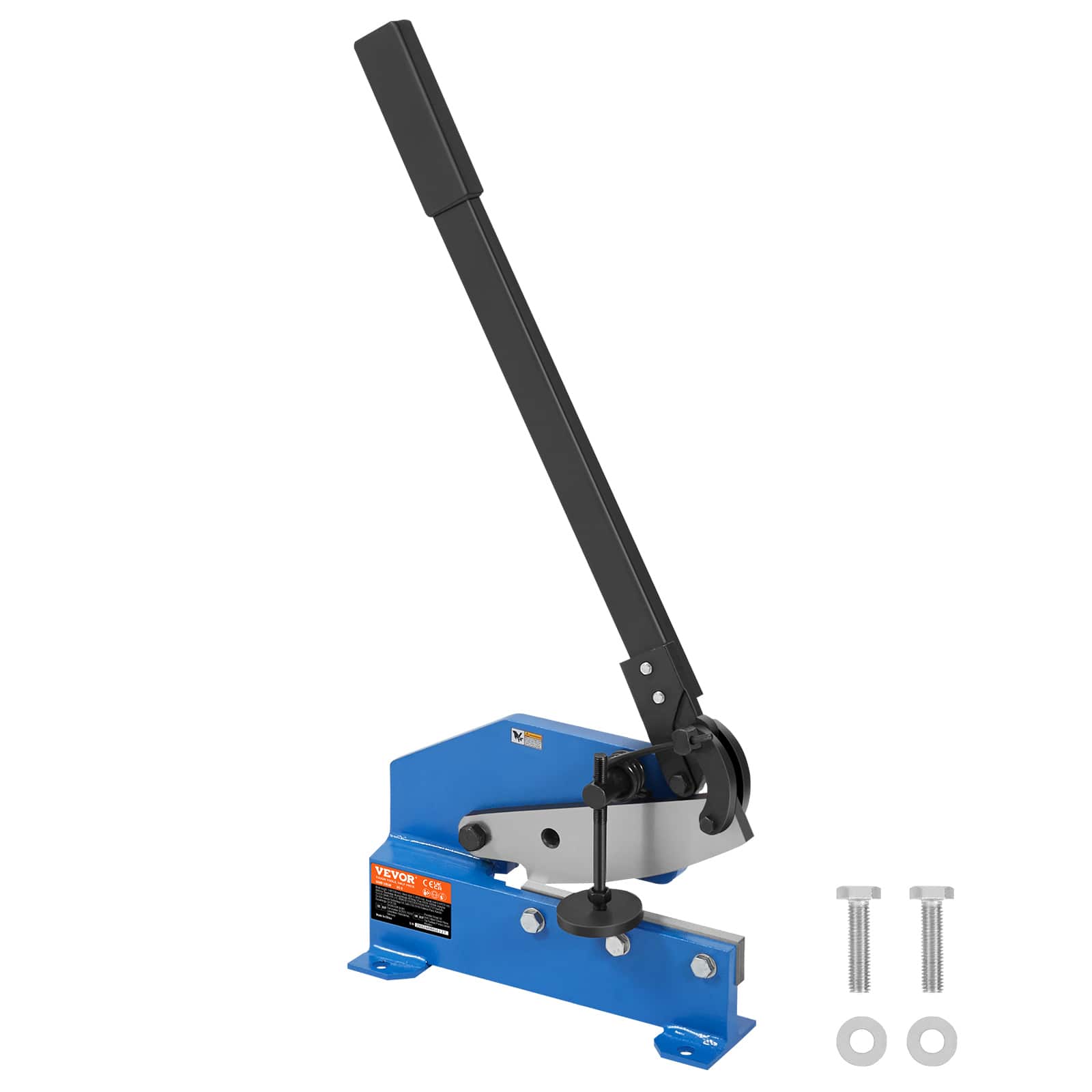 VEVOR - 8" Manual Hand Plate Shear for Metal Sheet Processing, HS-8 Benchtop Cutter with Q235 Material - Blue