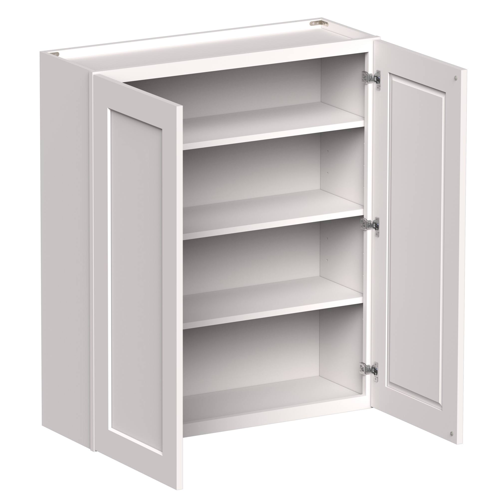 Angle. Boyel Living - 36-in W x 42-in H x 12-in D Shaker RTA Kitchen Wall Cabinet with Soft-Close - White Shaker.