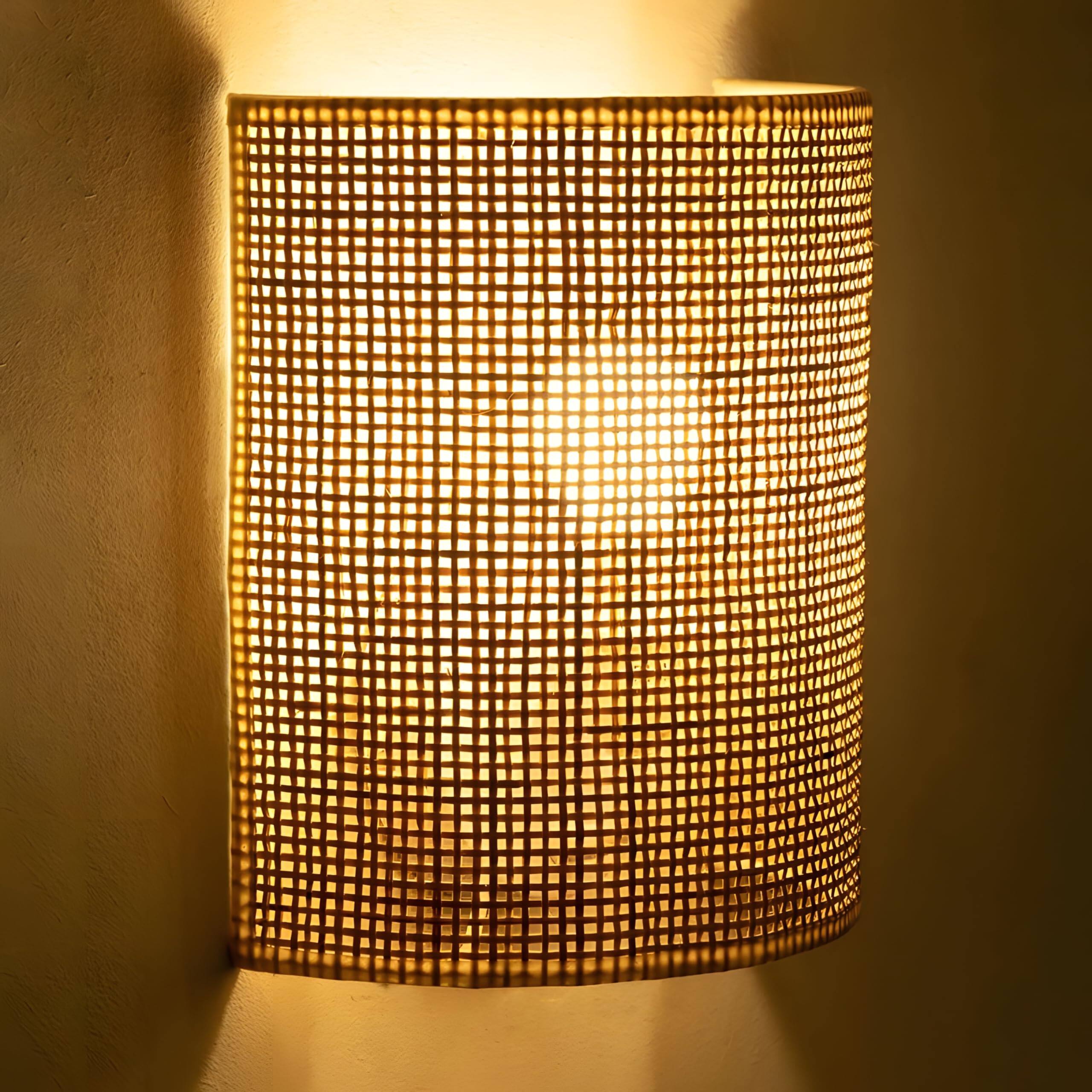 TECH SAFARI rattan Wall Sconce Boho Light Fixture With Rope Farmhouse ...