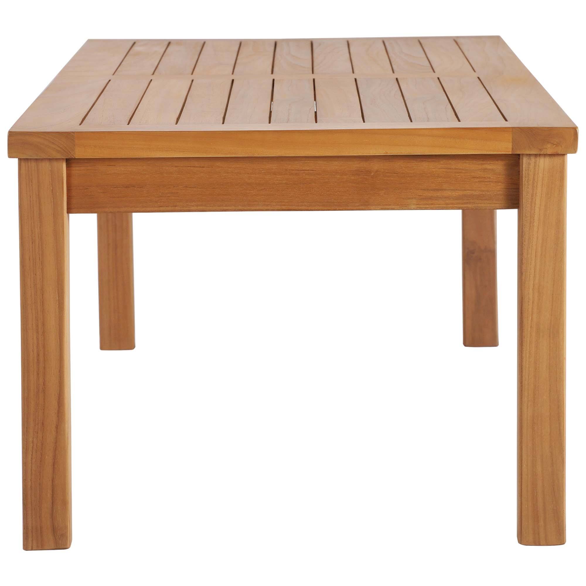 Back. Modway - Upland Outdoor Patio Teak Wood Coffee Table by Modway - Natural.