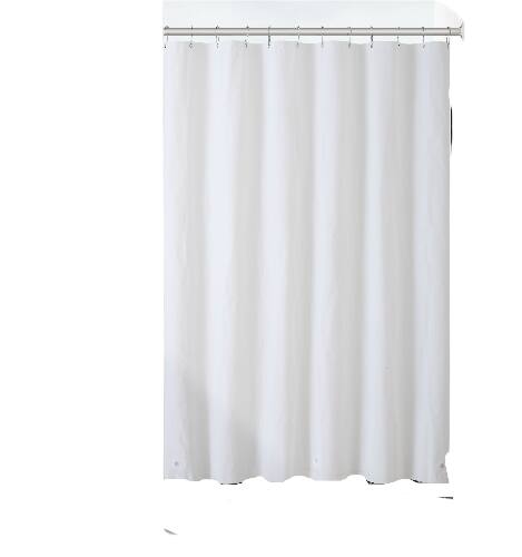 Angle. Kate Aurora - Kate Aurora Hotel Heavy Duty 10 Gauge Vinyl Shower Curtain Liners - White 72" x 72" Standard Shower Curtain Liner - White.
