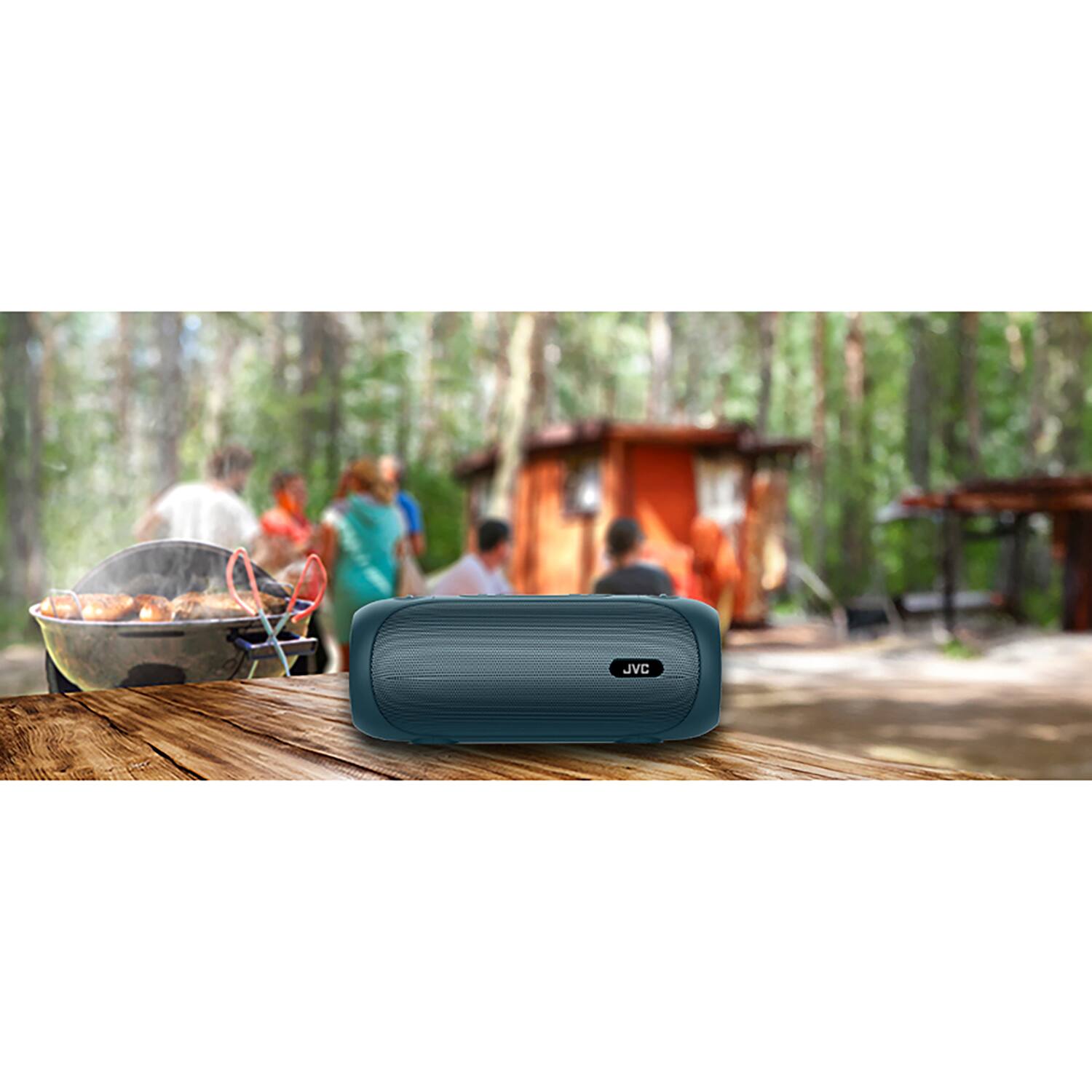 Alt View 1. JVC - Jvc Sppa7bta Illuminated True Wireless Stereo Portable Bluetooth Speaker With Speakerphone, Sp-pa7bt (blue) - Blue.