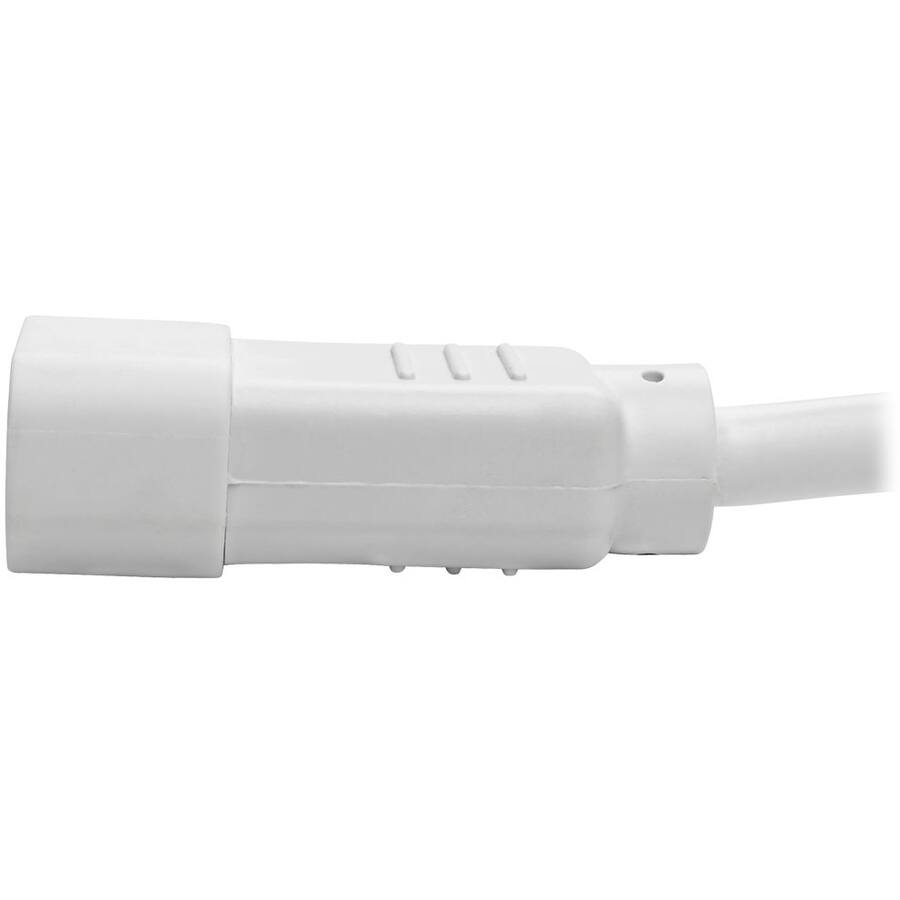 Alt View 1. Tripp Lite - Tripp Lite by Eaton Heavy-Duty PDU Power Cord C13 to C14 - 15A 250V 14 AWG 6 ft. (1.83 m) White - For Computer, Scanner - White.