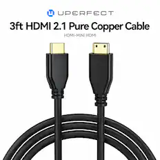 UPERFECT
3ft HDMI 2.1 Pure Copper Cable
HDMI-MINI HDMI