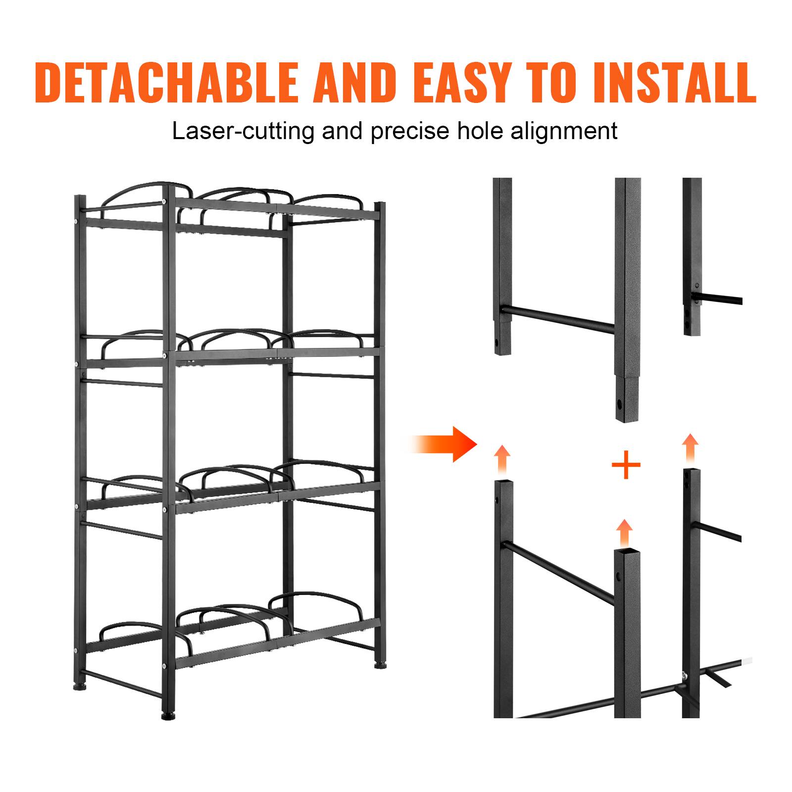 DETACHABLE AND EASY TO INSTALL  
Laser-cutting and precise hole alignment