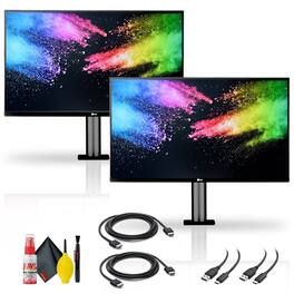 LG - UltraFine Display Ergo 32UN880-B 31.5" 16:9 4K HDR FreeSync IPS Monitor + HDMI Cable + USB-C Cable and Cleaning Kit -