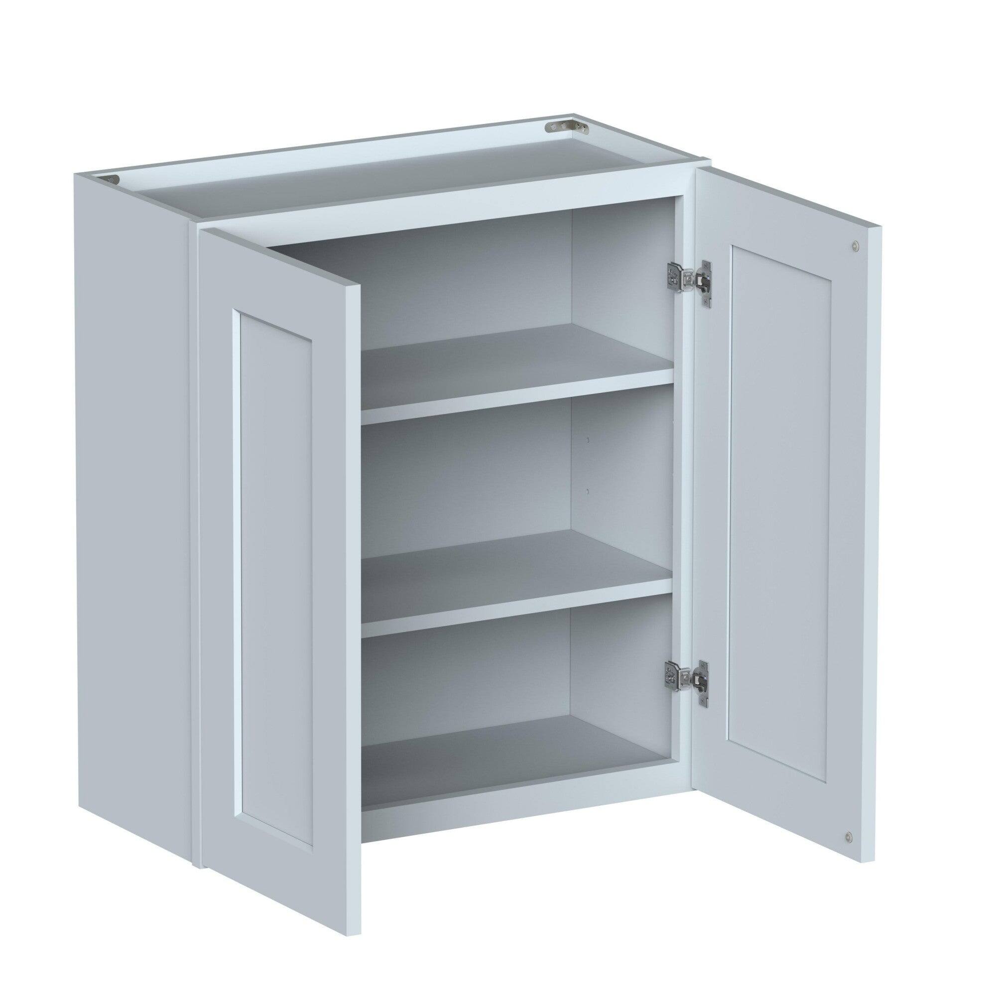 Alt View 2. Boyel Living - 27in.W x12in.D x30in.H WALL CABINET Fully assembled Cabinet With Two HDF Doors - Gray.