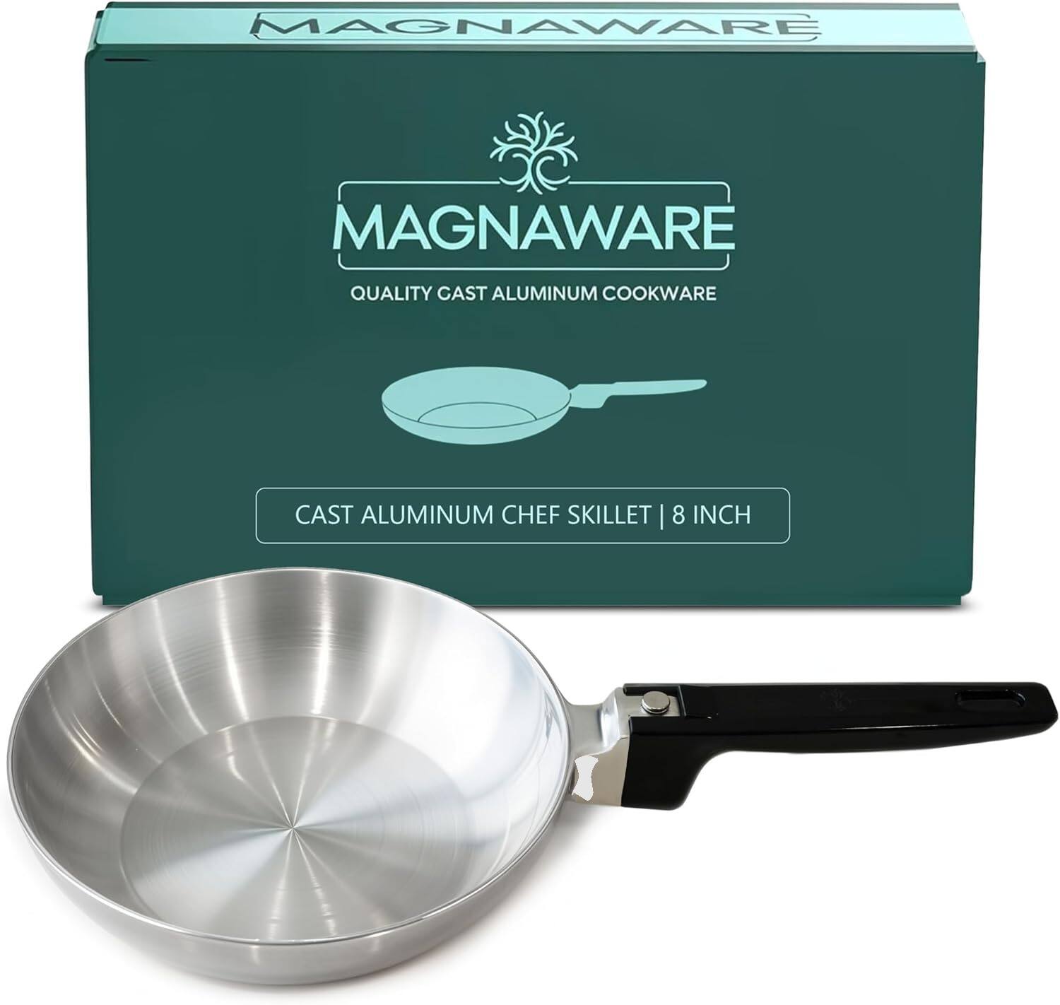 MAGNAWARE MAGNAWARE QUALITY CAST ALUMINUM COOKWARE CAST ALUMINUM CHEF SKILLET 8 INCH