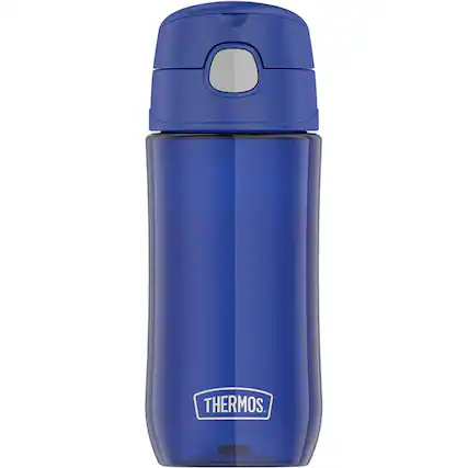 Front. Thermos - Thermos 16 oz. Kid's Funtainer Plastic Water Bottle w/ Spout Lid - Blueberry - Blueberry.