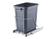 Front. TRINITY - PRO EcoStorage 25 Liter Sliding Trashcan Chrome - Chrome.