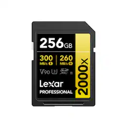 Lexar - Professional 256GB 2000x UHS-II SDXC Memory Card