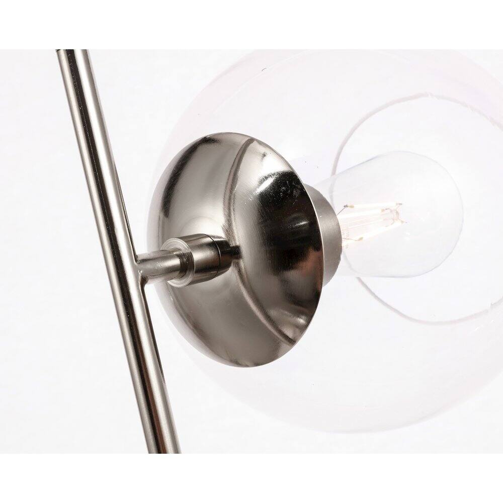 Alt View 2. Living District - Ryland 2 Light Chrome And Clear Glass Pendant - Chrome And Clear Glass.