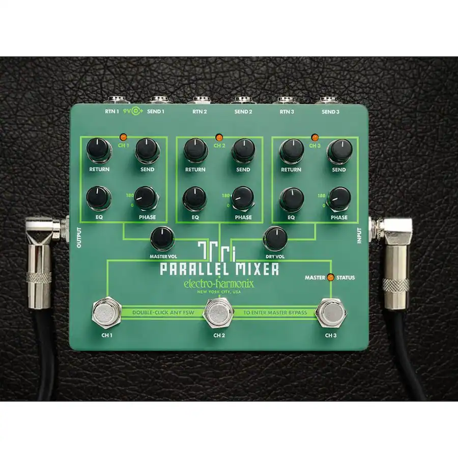Parallel Output Mixer Electro Harmonix Tri Parallel Mixer Pedal with Three FX Loops Signal ...