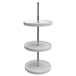 Rev-A-Shelf - 18'' Lazy Susan Full-Circle Polymer 3-Shelf, 6013-18-11-526 - White