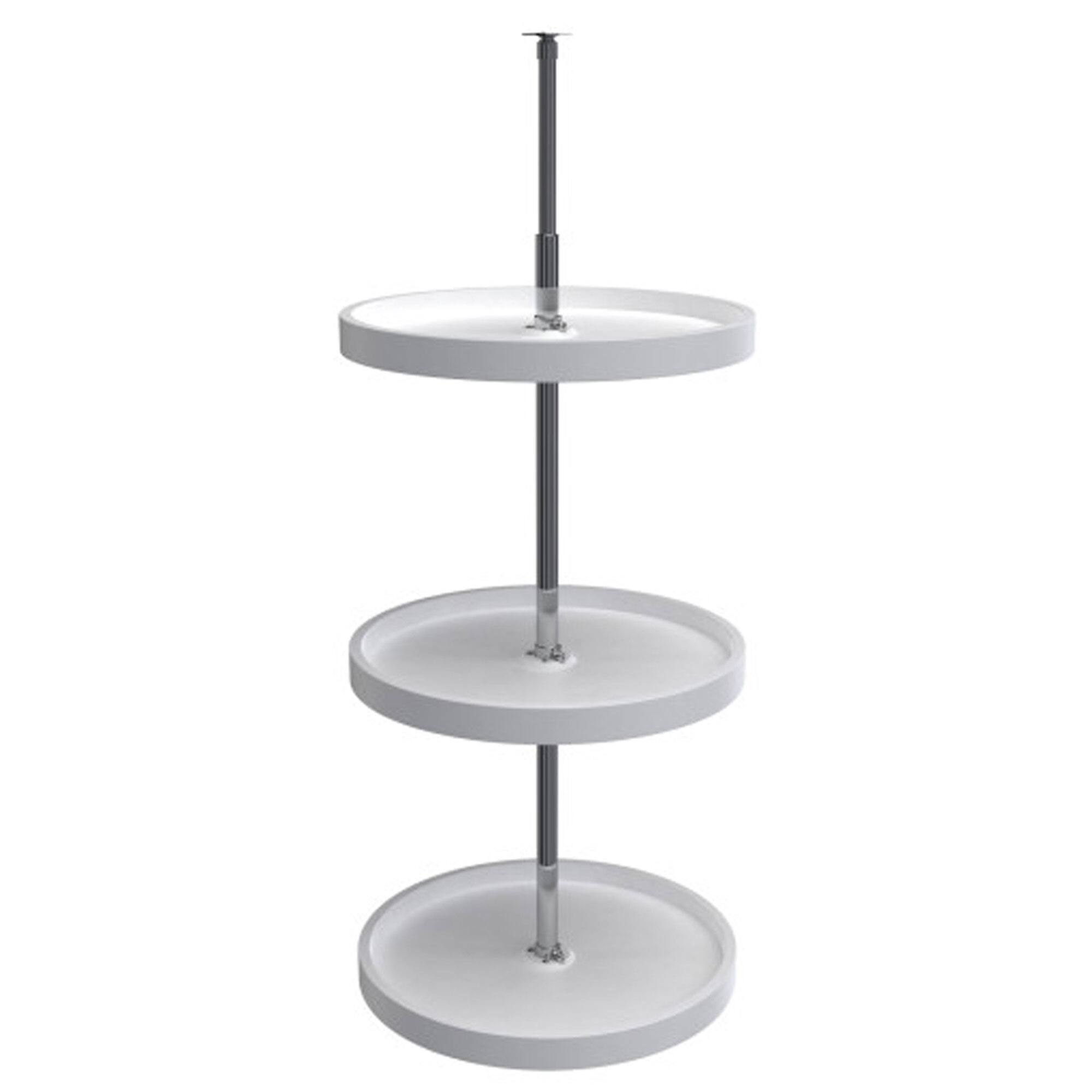 Front. Rev-A-Shelf - Rev-A-Shelf 18'' Lazy Susan Full-Circle Polymer 3-Shelf, White, 6013-18-11-526 - White.