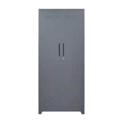 Front. Forest'nSky - 72.8" Gray Metal Storage Cabinet with Lock - Adjustable Shelves for Tools & Supplies - Grey.