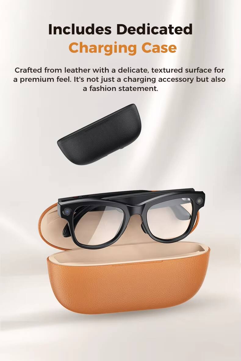 Includes Dedicated Charging Case

Crafted from leather with a delicate, textured surface for a premium feel. It's not just a charging accessory but also a fashion statement.