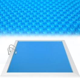 Winado - 8Mil Solar Pool Cover, 18x36FT Rectangle Solar Blanket-Heavy Duty Solar Pool Cover for Above Ground Pool, Inground Pool - Blue