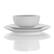 Alt View 1. Elama - Elama Luna 18 Piece Porcelain Dinnerware Set in White - White.