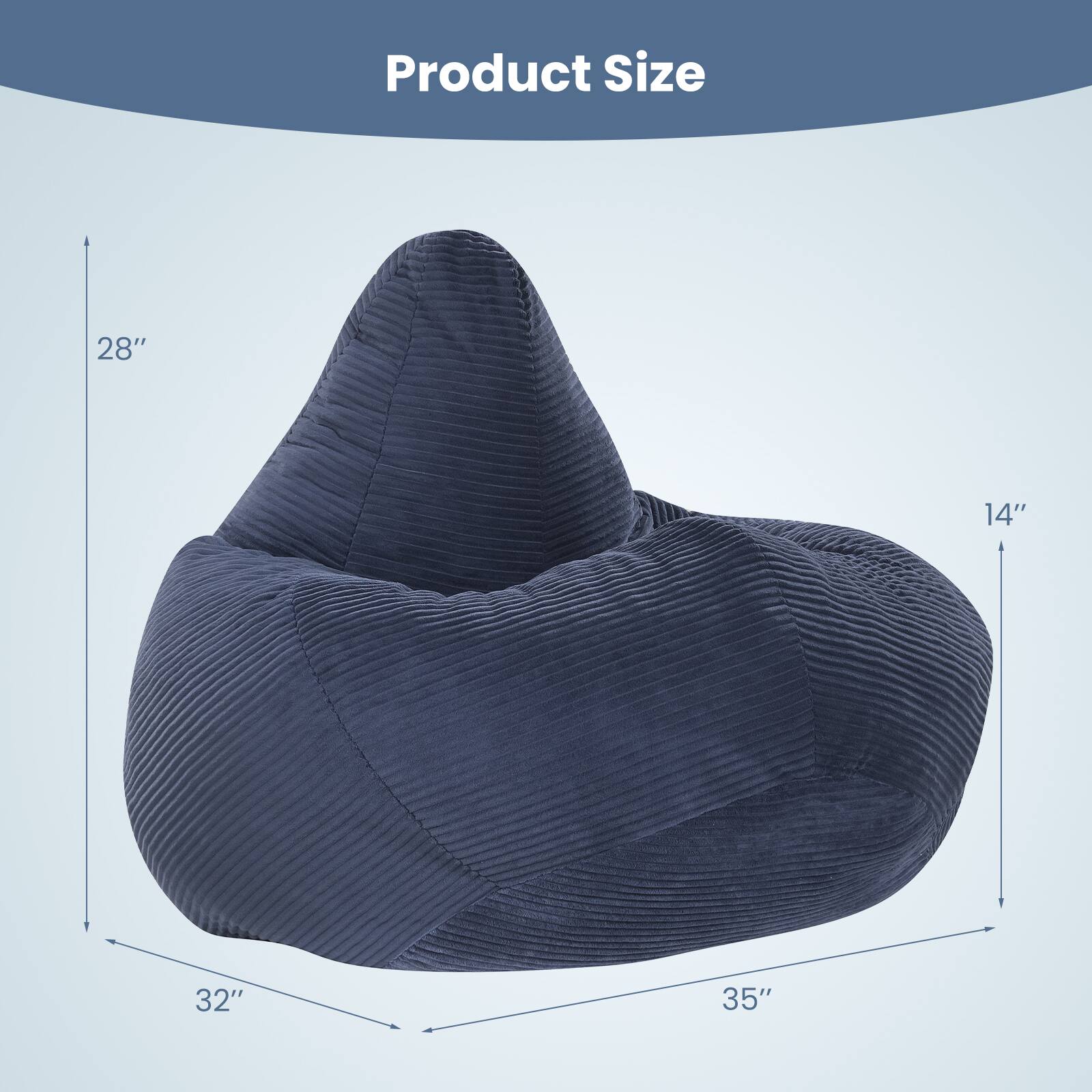 Product Size

28"  
14"  
32"  
35"