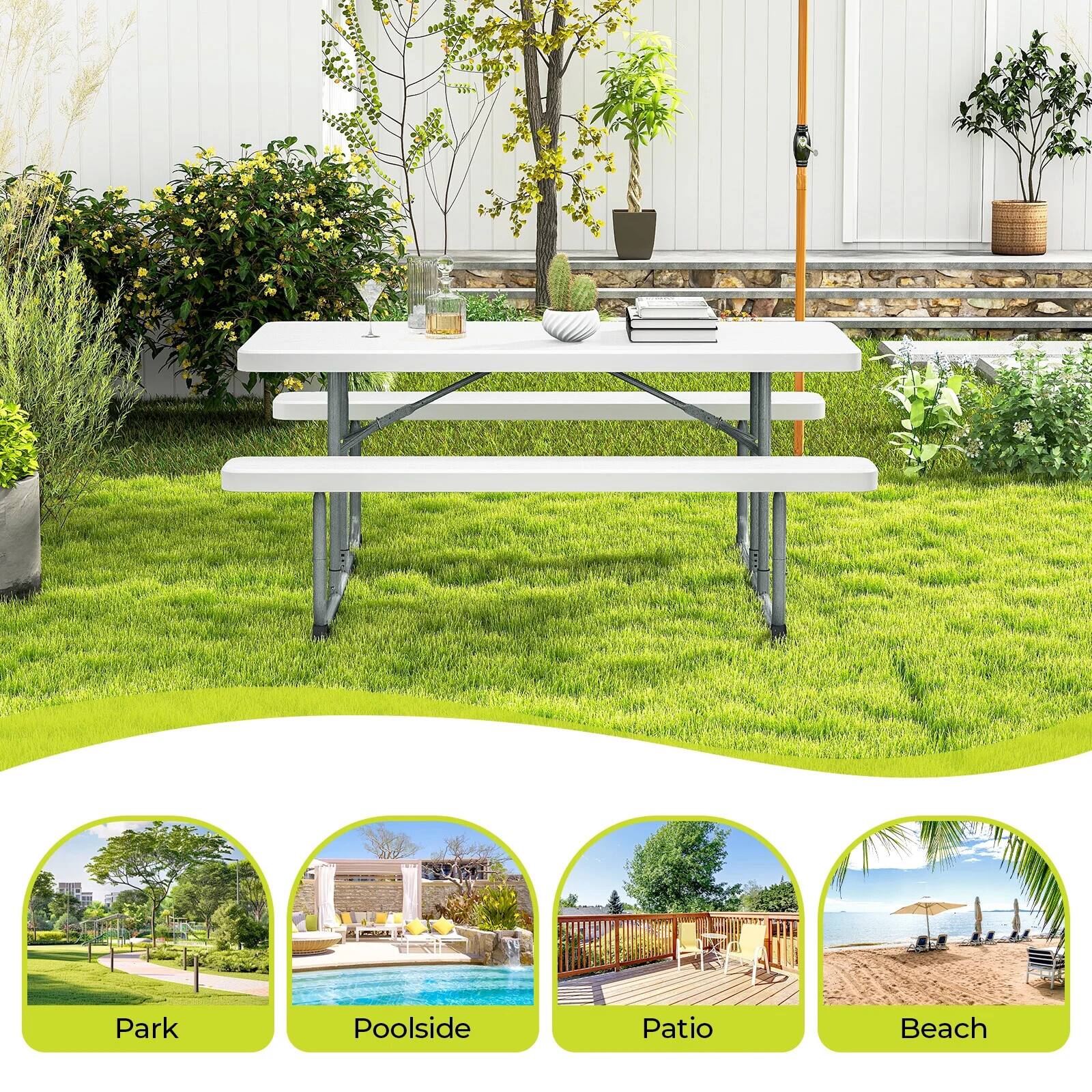 Park  
Poolside  
Patio  
Beach