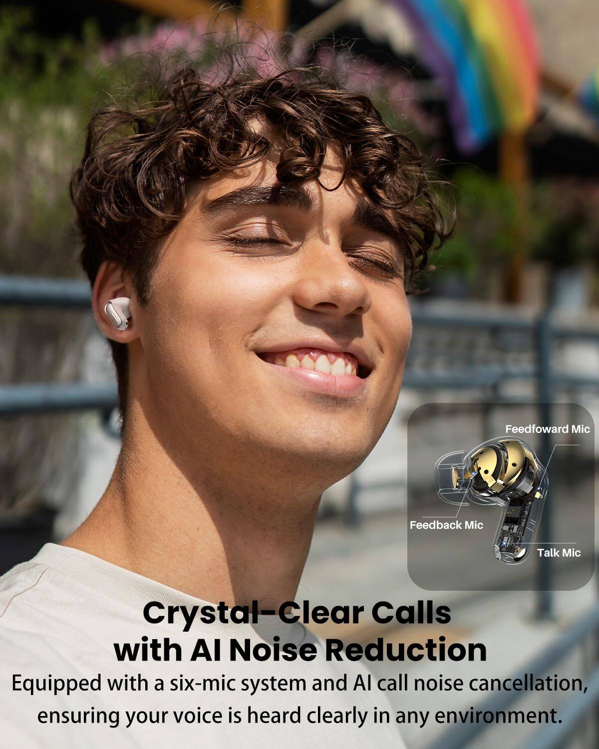 Crystal-Clear Calls with AI Noise Reduction

Equipped with a six-mic system and AI call noise cancellation, ensuring your voice is heard clearly in any environment.