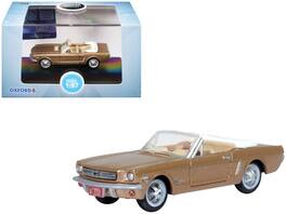 1965 Ford Mustang Convertible Prairie 1/87 (HO) Scale Diecast Model Car by Oxford Diecast - Bronze Metallic
