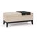 Front. Simpli Home - Oregon Storage Ottoman Bench with Tray - Satin Cream.