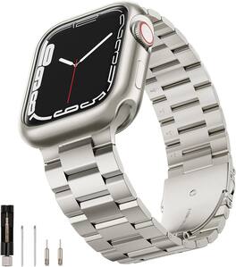 Core Tech - Stainless Steel Link Band for Apple Watch 49/46/45/44/42mm, Adjustable - Starlight