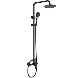 Dazzed Corner - Dual Function Wall-Mounted SUS304 Outdoor Shower Faucet Set - Matte Black