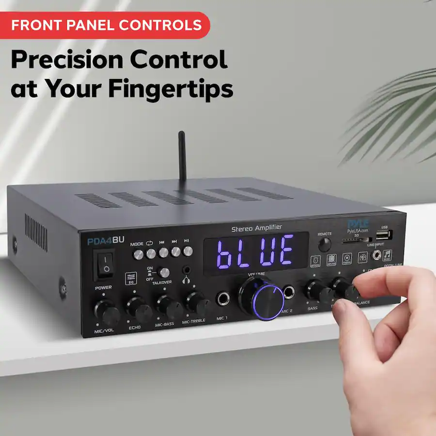 Pyle Bluetooth Stereo Amplifier Receiver Black PDA4BU - Best Buy