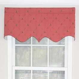 RLF Home - Ribbit Regal High Quality Valance 3" Rod Pocket Window Treatment 50" x 17" - Camelia pink
