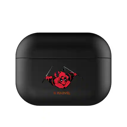 Front. Keyscaper - Marvel Badge AirPod Case Cover - AirPods Pro 2nd Gen - Deadpool.