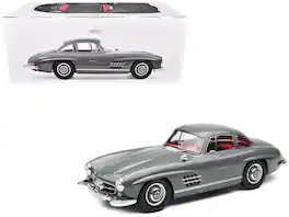 Norev - 1954 Mercedes-Benz 300 SL Graphite Gray with Red Interior Limited Edition to 500 pieces Worldwide 1/12 - Gray and Red