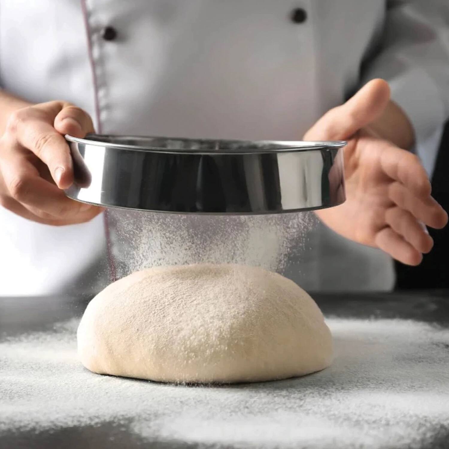 Alt View 4. Better Houseware - Better Houseware 74709 9-in. Stainless Steel Sifter Sieve (50 Mesh) - silver.